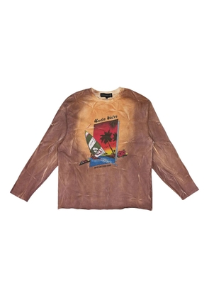 Who Decides War graphic-print T-shirt - Brown