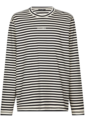 Dolce & Gabbana striped cotton T-shirt - Black
