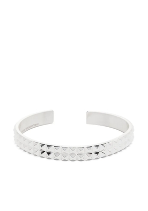 Le Gramme pyramid-guilloche bracelet - Silver