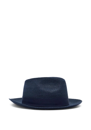 Giorgio Armani ribbon-detail woven hat - Blue