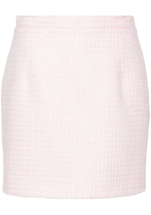 Alessandra Rich sequin-embellished tweed mini skirt - Pink