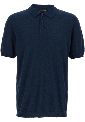 Roberto Collina textured polo shirt - Blue