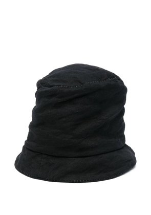 Forme D'expression contrast-stitching bucket hat - Black