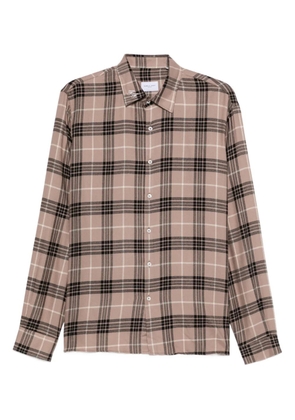 Family First plaid-pattern button-up shirt - Neutrals
