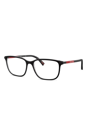 Prada Linea Rossa logo-print glasses - Black