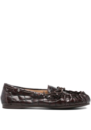 P.A.R.O.S.H. crocodile-effect loafers - Red