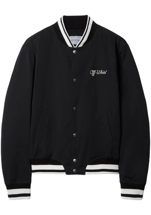 Off-White Script varsity jacket - Black