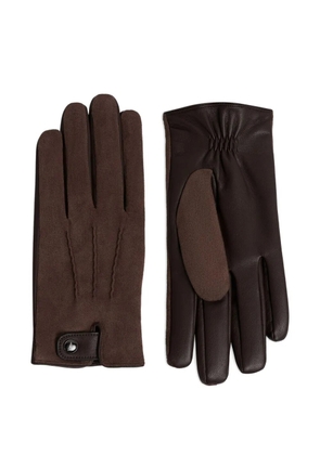 Manière De Voir Mario faux-leather gloves - Brown