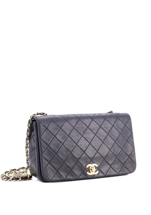 CHANEL Pre-Owned Full Flap Bag Quilted Lambskin Medium shoulder bag - Black