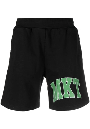 MARKET logo-print cotton track shorts - Black