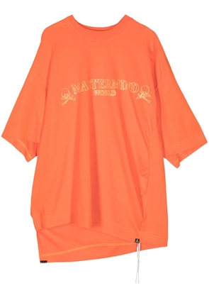 Mastermind World logo-print cotton T-shirt - Orange