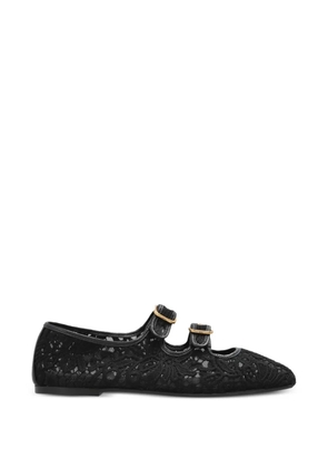 AGL Ceramic Romantic lace ballet flats - Black