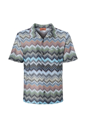 Missoni zig-zag short-sleeve shirt - Blue
