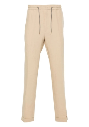 Paul Smith drawstring-fastening linen trousers - Neutrals