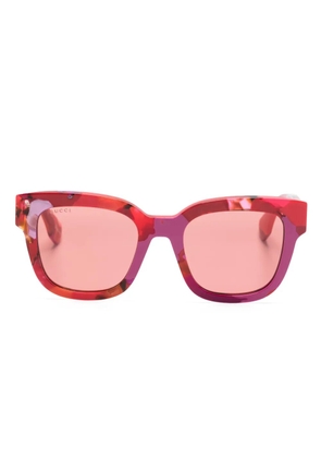 Gucci Eyewear tortoiseshell square-frame sunglasses - Red