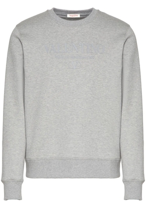 Valentino Garavani logo-print cotton sweatshirt - Grey