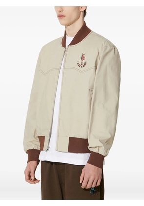 ICECREAM logo-embroidered bomber jacket - Neutrals