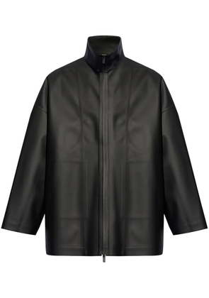 Fear Of God high-neck faux-leather jacket - Black