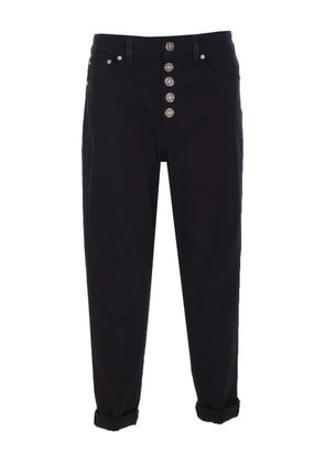 DONDUP button-fastening logo-patch jeans - Black