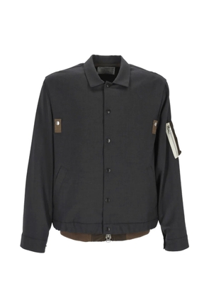 sacai button zip jacket - Grey