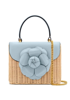 Oscar de la Renta mini TRO flower-appliqué tote bag - Neutrals