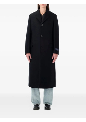 Sporty & Rich signature logo wool coat - Black