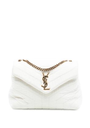 Saint Laurent Pre-Owned 2023 Small Jersey Loulou Puffer shoulder bag - White
