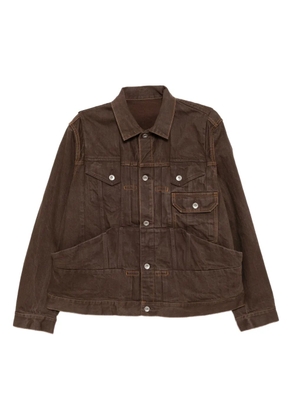 sacai cotton denim jacket - Brown