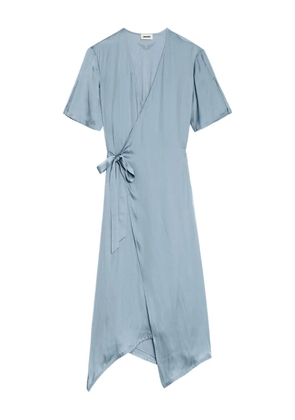 Zadig&Voltaire satin wrap dress - Blue