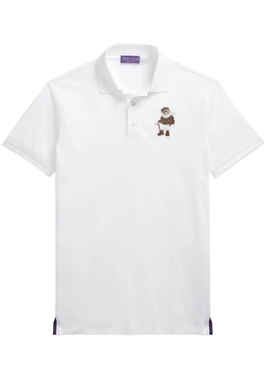 Ralph Lauren Purple Label Polo-Bear slim-cut polo shirt - White