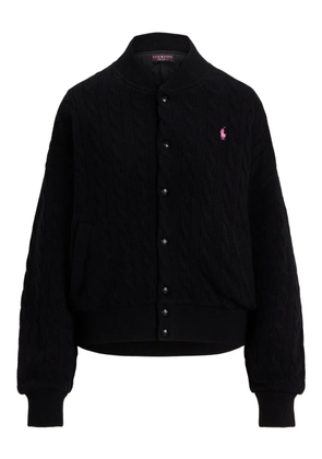 Polo Ralph Lauren Pink Pony cable-knit buttoned cardigan - Black