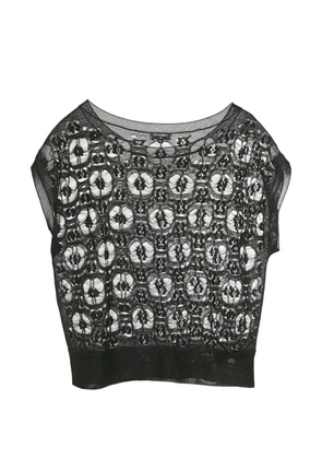CHANEL Pre-Owned open-knit top - Black