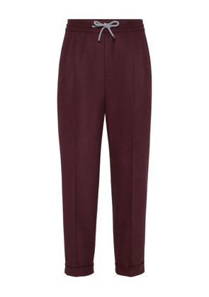 Brunello Cucinelli virgin-wool trousers - Red