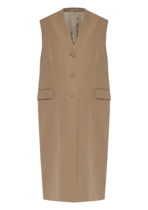 Officine Generale sleeveless coat - Brown