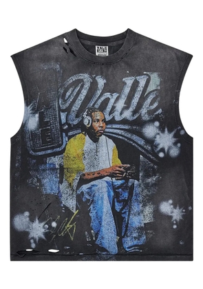 Vale Game Time graphic-print distressed T-shirt - Grey