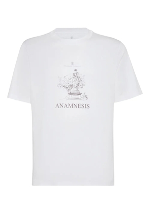 Brunello Cucinelli statue-print T-shirt - White