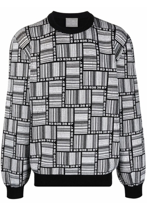 VTMNTS crew neck patterned jumper - Black