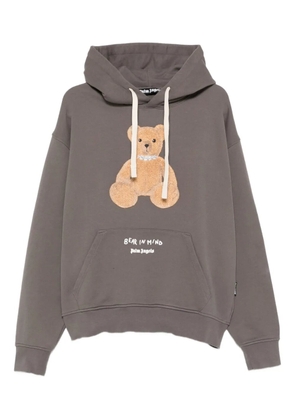 Palm Angels bear-print hoodie - Grey