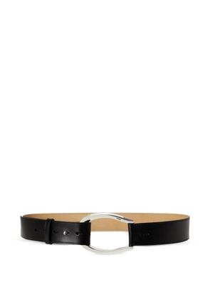 Polo Ralph Lauren sculpted stirrup-buckle leather belt - Black