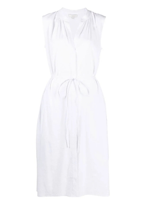 Vince shirred band collar dress - White