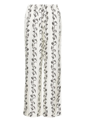 Asceno Aurelia mid-rise straight-leg trousers - White