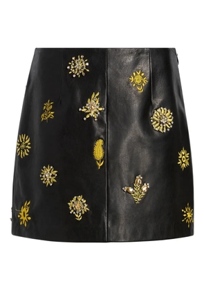 Cinq A Sept embellished leather skirt - Black