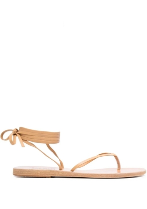 Ancient Greek Sandals leather ankle-tie sandals - Neutrals
