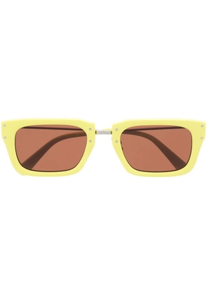 Jacquemus square-frame tinted sunglasses - Yellow