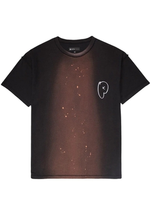 Purple Brand logo-print cotton T-shirt - BLACK