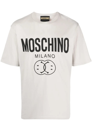 Moschino logo-print organic-cotton T-shirt - Grey