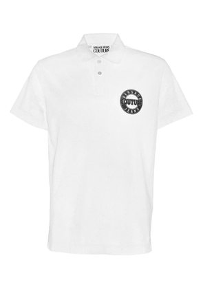 Versace Jeans Couture logo-plaque polo shirt - White