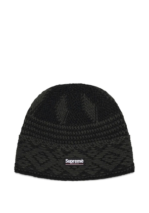 Supreme logo-patch beanies hat - Black