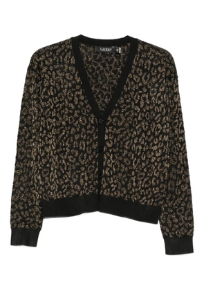 Lauren Ralph Lauren animal-patterned V-neck cardigan - Black