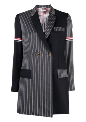 Thom Browne patchwork double-breasted blazer - Blue